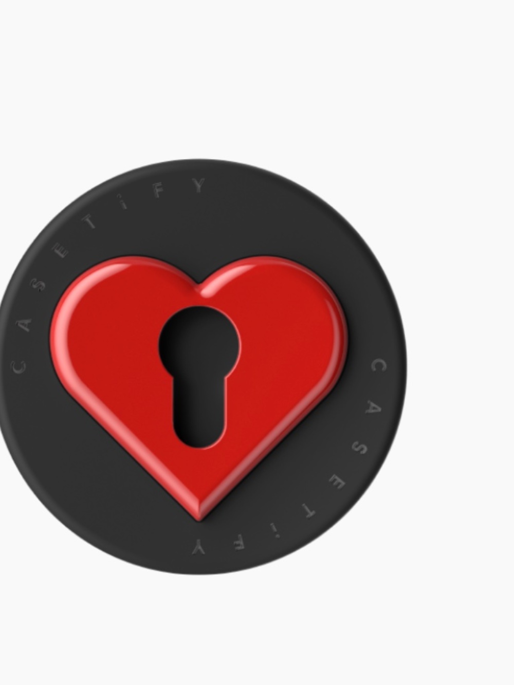 casetify - Love Lock Grip Stand - Red Heart